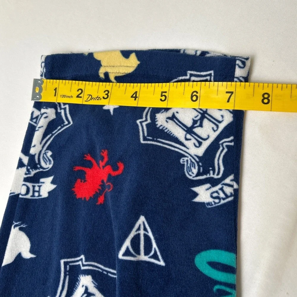 Harry Potter Girls XL 16-18 Winter White Sherpa Hogwarts Pajama Set Navy Blue